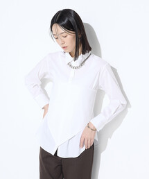 COMME CA（コムサ）の「〔 TALLサイズ 〕 コットンナイロンシャンブレー カーチフ付きシャツ（シャツ/ブラウス）」