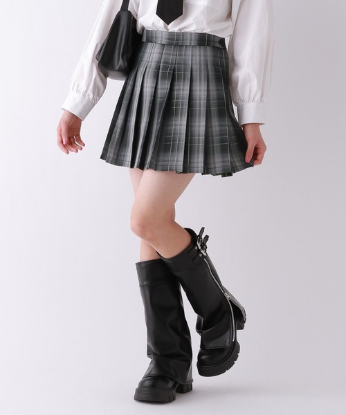 repipi armario(レピピ アルマリオ)の「ハイウエストプリーツスカート(スカート・キッズ・チャコールグレー/ブルー/ブラック・SMALL/MEDIUM/LARGE)」の17枚目の写真