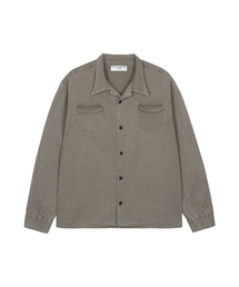 GUVO（グボ）の「Washed open-collar shirt, brown（シャツ/ブラウス）」