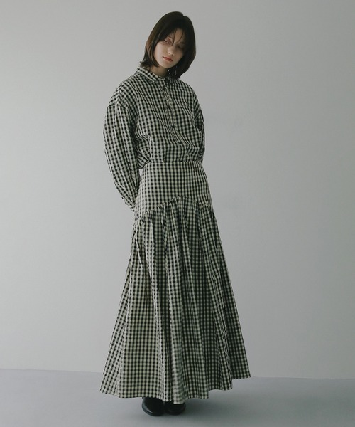 MANOF(マノフ)の「OVER SIZED 2WAY SHIRTS(シャツ/ブラウス・レディース・ブラックミックス・S/M)」の2枚目の写真