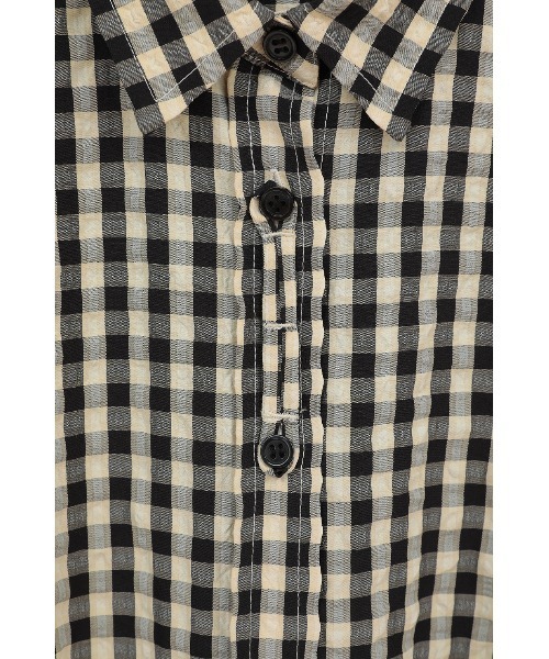 MANOF(マノフ)の「OVER SIZED 2WAY SHIRTS(シャツ/ブラウス・レディース・ブラックミックス・S/M)」の12枚目の写真