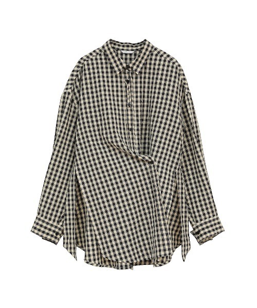 MANOF(マノフ)の「OVER SIZED 2WAY SHIRTS(シャツ/ブラウス・レディース・ブラックミックス・S/M)」の9枚目の写真