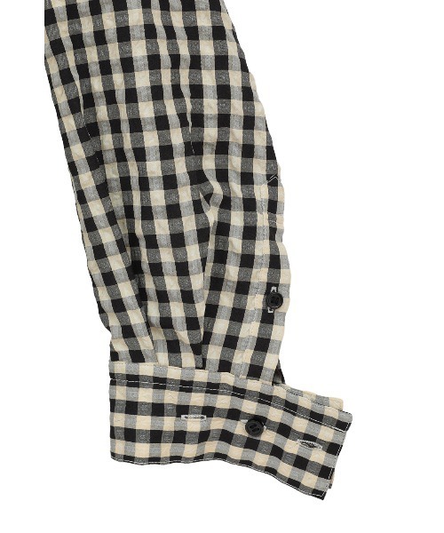 MANOF(マノフ)の「OVER SIZED 2WAY SHIRTS(シャツ/ブラウス・レディース・ブラックミックス・S/M)」の11枚目の写真