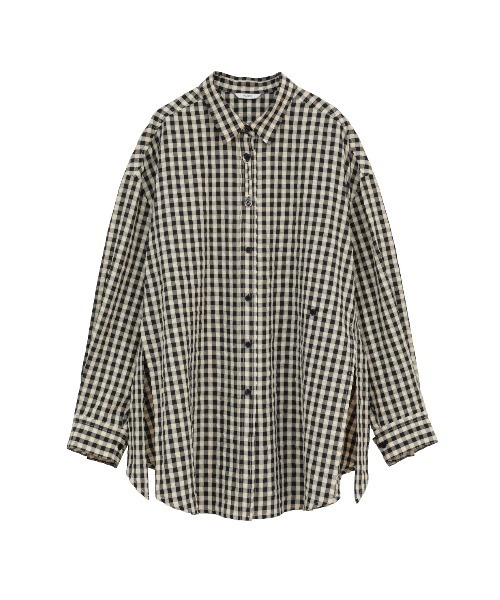 MANOF(マノフ)の「OVER SIZED 2WAY SHIRTS(シャツ/ブラウス・レディース・ブラックミックス・S/M)」の17枚目の写真