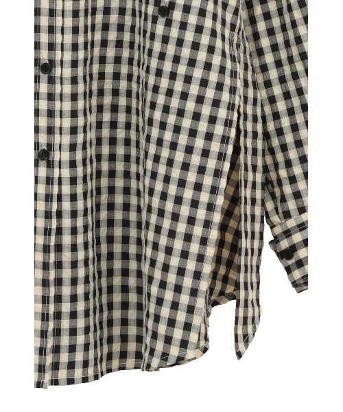 MANOF(マノフ)の「OVER SIZED 2WAY SHIRTS(シャツ/ブラウス・レディース・ブラックミックス・S/M)」の13枚目の写真