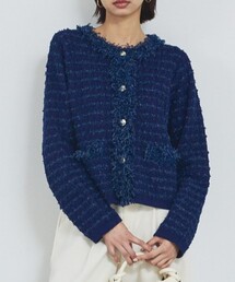 abahouse mavie | ツィードニットジャケット(カーディガン/ボレロ)
