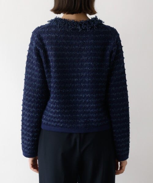 abahouse mavie（アバハウスマヴィ）の「ツィードニットジャケット（カーディガン/ボレロ・レディース・ホワイト/ネイビー・フリー）」の18枚目の写真