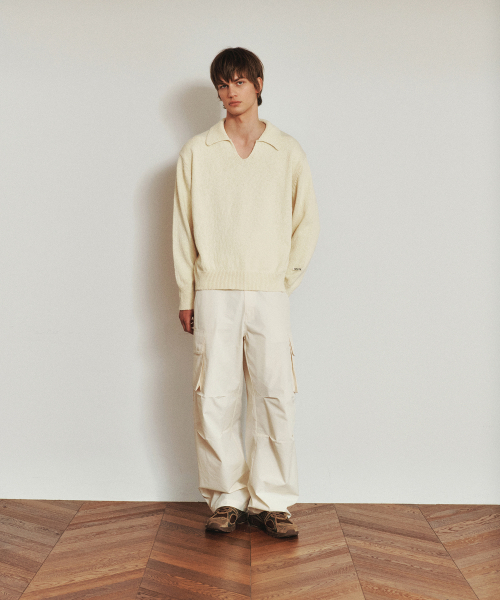 HEUTE(ホイテ)の「COTTON KNIT SCALE POLO (BUTTER YELLOW)(ポロシャツ・メンズ・その他・M/L)」の2枚目の写真
