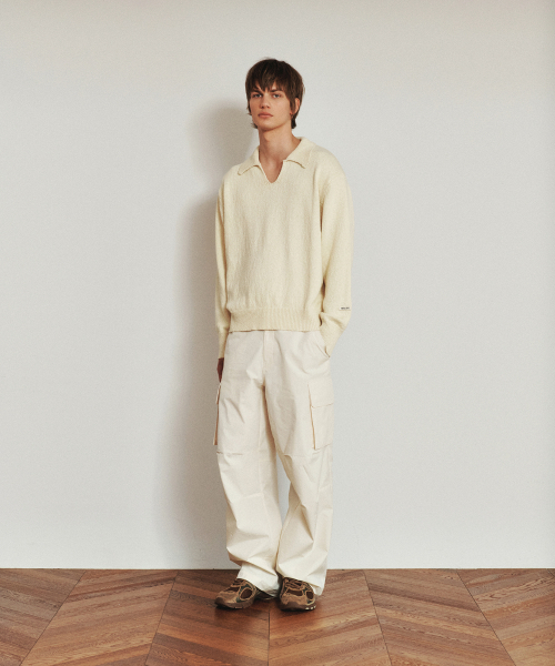 HEUTE(ホイテ)の「COTTON KNIT SCALE POLO (BUTTER YELLOW)(ポロシャツ・メンズ・その他・M/L)」の3枚目の写真