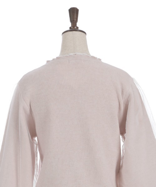 axes femme（アクシーズファム）の「カメリア刺繍チュール袖ニット（ニット/セーター・レディース・ピンク/キナリ/ブラック・FREE）」の18枚目の写真