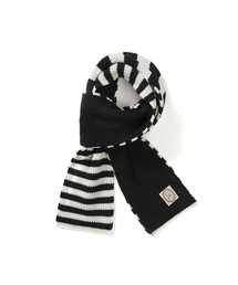 karactor（カラクト）の「Striped knit muffler / Black ivory（マフラー）」