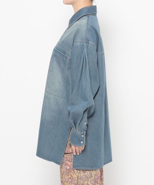 mysty woman（ミスティウーマン）の「ライトオンスデニムシャツ　659091（シャツ/ブラウス・レディース・インディゴブルー/ブルー・FREE）」の15枚目の写真