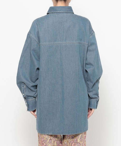 mysty woman（ミスティウーマン）の「ライトオンスデニムシャツ　659091（シャツ/ブラウス・レディース・インディゴブルー/ブルー・FREE）」の16枚目の写真