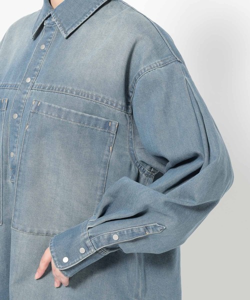 mysty woman（ミスティウーマン）の「ライトオンスデニムシャツ　659091（シャツ/ブラウス・レディース・インディゴブルー/ブルー・FREE）」の18枚目の写真