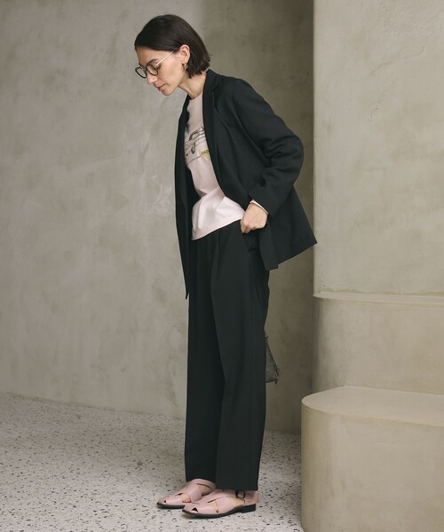 BEAUTY&YOUTH UNITED ARROWS（ビューティーアンドユースユナイテッドアローズ）の「【WEB限定 Wardrobe DAILY MINIMAL】メランジ ダブルジャケット ウォッシャブル（テーラードジャケット・レディース・モカ/ブラック・S/M/L）」の16枚目の写真