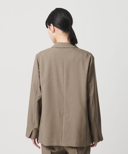 BEAUTY&YOUTH UNITED ARROWS（ビューティーアンドユースユナイテッドアローズ）の「【WEB限定 Wardrobe DAILY MINIMAL】メランジ ダブルジャケット ウォッシャブル（テーラードジャケット・レディース・モカ/ブラック・S/M/L）」の20枚目の写真