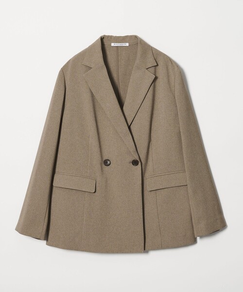 BEAUTY&YOUTH UNITED ARROWS（ビューティーアンドユースユナイテッドアローズ）の「【WEB限定 Wardrobe DAILY MINIMAL】メランジ ダブルジャケット ウォッシャブル（テーラードジャケット・レディース・モカ/ブラック・S/M/L）」の21枚目の写真