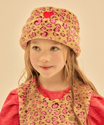 JELLY MALLOW（ゼリーメロ）の「ハートレオパード雲ファーハット_ベージュ（ハット）」