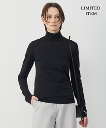 【WEB限定】 コットンレーシージャガード ハイネックカットソー