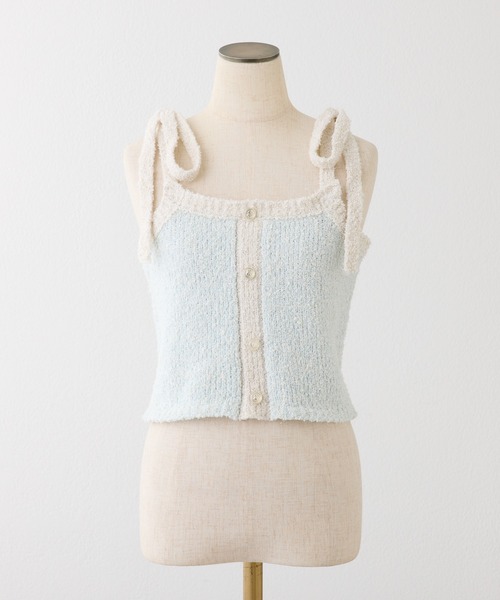 セール】セット対応/配色ニットビスチェ（その他トップス）｜one after