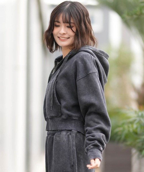 DC(ディーシー)の「DC/ディーシー 26 WS HIDDEN SHORT ZH LZH261309(パーカー・レディース・ライトブルー/スミクロ/ライトピンク・M)」の4枚目の写真