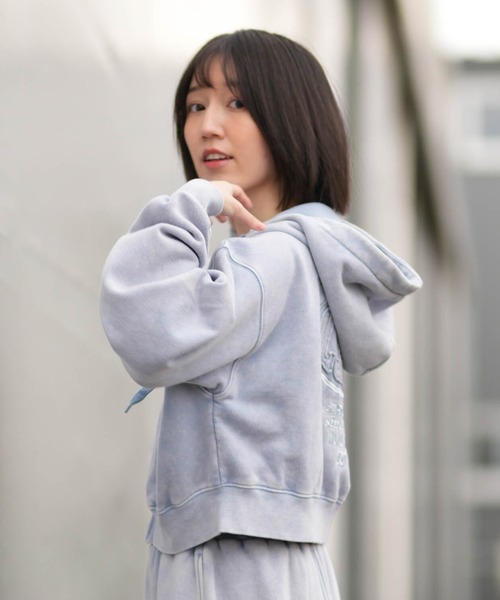 DC(ディーシー)の「DC/ディーシー 26 WS HIDDEN SHORT ZH LZH261309(パーカー・レディース・ライトブルー/スミクロ/ライトピンク・M)」の5枚目の写真