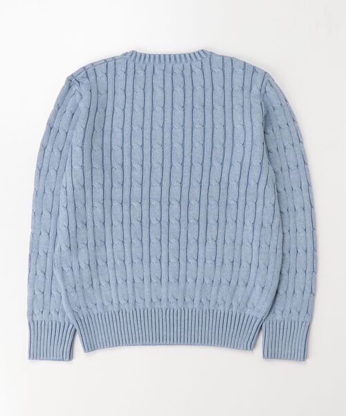 POLO RALPH LAUREN CHILDRENSWEAR（ポロ ラルフ ローレン チルドレンズウェア）の「ケーブルニット コットン セーター（ニット/セーター・キッズ・ブルー・XL/L）」の2枚目の写真