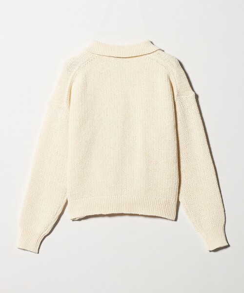 green label relaxing（グリーンレーベルリラクシング）の「テープヤーン スキッパー プルオーバー ニット ウォッシャブル（ニット/セーター・レディース・ブラック/グレー系/オフホワイト・FREE）」の16枚目の写真