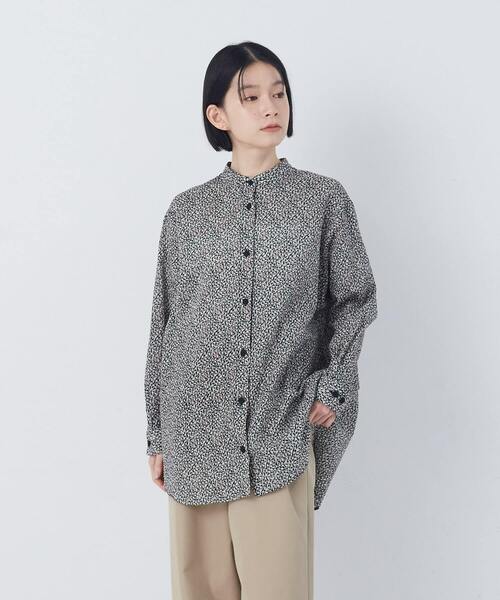 conges payes ADIEU TRISTESSE(コンジェ ペイエ アデュートリステス)の「フラワープリントポケット付きシャツ(シャツ/ブラウス・レディース・ブラック系その他・38)」の6枚目の写真