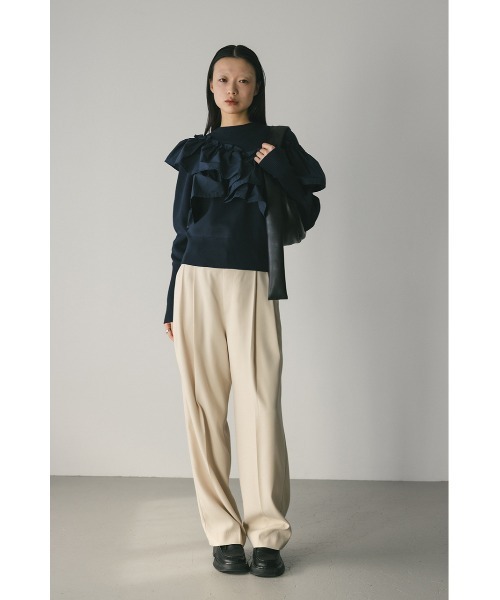 STYLEMIXER(スタイルミキサー)の「アシンメトリーフリルニットトップ(ニット/セーター・レディース・ホワイト/ネイビー/ブラック・FREE)」の22枚目の写真