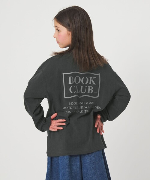 green label relaxing（グリーンレーベルリラクシング）の「【別注】＜BOOK CLUB＞ロゴ ロングスリーブTシャツ / キッズ  140cm-150cm（Tシャツ/カットソー・キッズ・ホワイト/ダークグレー/ライトグレー・150cm/140cm）」の4枚目の写真