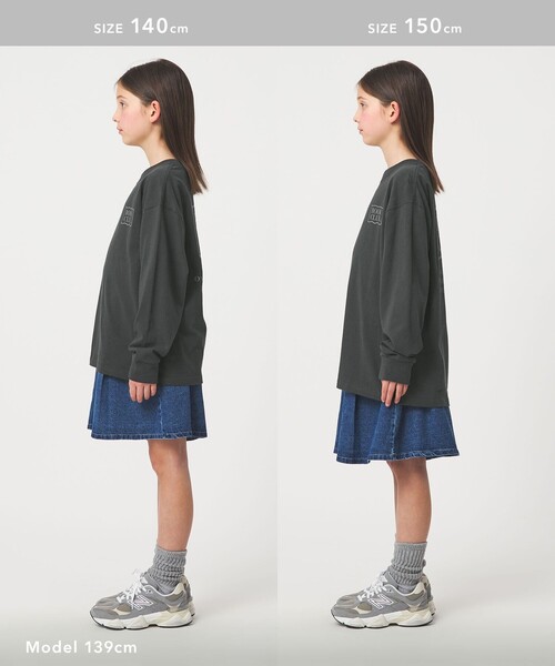 green label relaxing（グリーンレーベルリラクシング）の「【別注】＜BOOK CLUB＞ロゴ ロングスリーブTシャツ / キッズ  140cm-150cm（Tシャツ/カットソー・キッズ・ホワイト/ダークグレー/ライトグレー・150cm/140cm）」の7枚目の写真