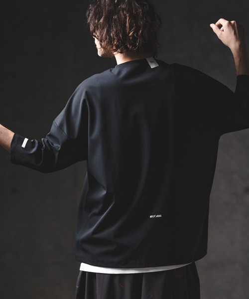 GLIMCLAP（グリムクラップ）の「mlt5567-Airy Smooth Fabric 3-4 Sleeve T-Shirt 7分袖カットソー(201-026-gls-cg)（Tシャツ/カットソー・メンズ・チャコール/ブラック/ホワイト/ベージュ・M/S/L）」の17枚目の写真