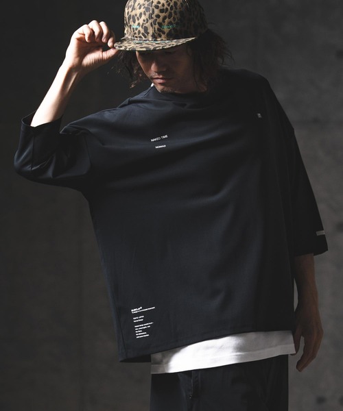 GLIMCLAP（グリムクラップ）の「mlt5567-Airy Smooth Fabric 3-4 Sleeve T-Shirt 7分袖カットソー(201-026-gls-cg)（Tシャツ/カットソー・メンズ・チャコール/ブラック/ホワイト/ベージュ・M/S/L）」の18枚目の写真