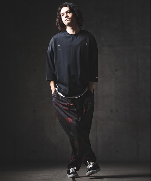 GLIMCLAP（グリムクラップ）の「mlt5567-Airy Smooth Fabric 3-4 Sleeve T-Shirt 7分袖カットソー(201-026-gls-cg)（Tシャツ/カットソー・メンズ・チャコール/ブラック/ホワイト/ベージュ・M/S/L）」の20枚目の写真