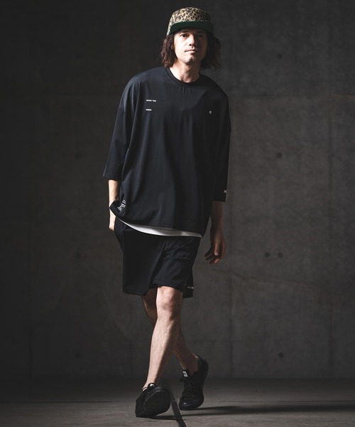 GLIMCLAP（グリムクラップ）の「mlt5567-Airy Smooth Fabric 3-4 Sleeve T-Shirt 7分袖カットソー(201-026-gls-cg)（Tシャツ/カットソー・メンズ・チャコール/ブラック/ホワイト/ベージュ・M/S/L）」の22枚目の写真