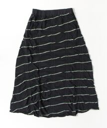 MEYAME（メヤメ）の「MEYAME/メヤメ　タックジャガードボーダースカート　TUCKED JACQUARD BORDER SKIRT（スカート）」