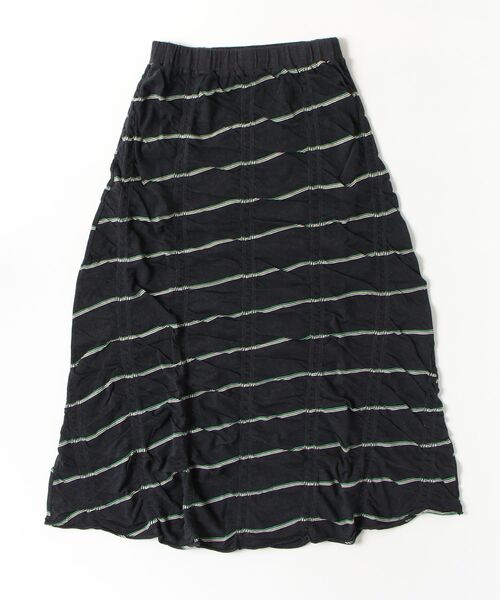 MEYAME/メヤメ タックジャガードボーダースカート TUCKED JACQUARD
