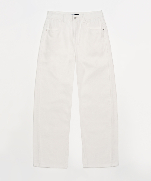 TOFFEE(トフィー)の「ディープカーブデニムパンツ (ホワイト)(デニムパンツ・メンズ・その他・SMALL/MEDIUM/LARGE/X-LARGE)」の2枚目の写真