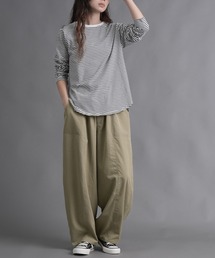 laulea（ラウレア）の「吸水速乾 接触冷感　プルオンコクーンパンツ（カーゴパンツ）」