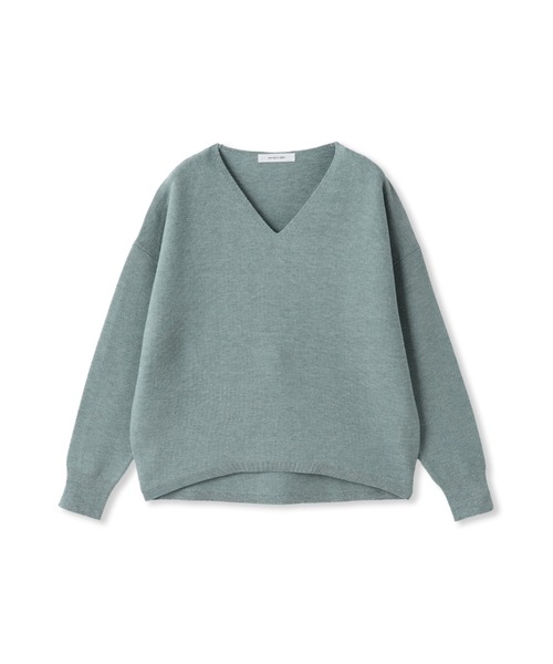 MAYSON GREY(メイソングレイ)の「Vネックラメガーターニットプルオーバー≪手洗い可能≫(ニット/セーター・レディース・オフホワイト/ライトグレー/グリーン・M)」の4枚目の写真