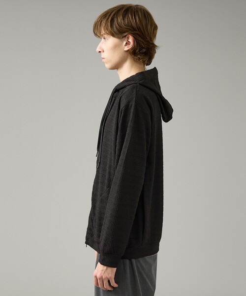 ABAHOUSE（アバハウス）の「シアーストレッチ ダブルジップ メッシュパーカー（パーカー・メンズ・ブラック/ホワイト/グリーン系その他・44/46/48）」の6枚目の写真