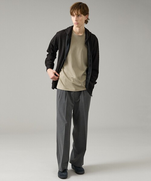 ABAHOUSE（アバハウス）の「シアーストレッチ ダブルジップ メッシュパーカー（パーカー・メンズ・ブラック/ホワイト/グリーン系その他・44/46/48）」の10枚目の写真