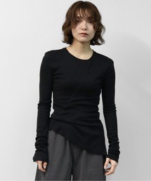 THE CELL.（ザセルドット）の「テンセルシルク　アシンメトリーロングスリーブプルオーバー　TENCEL SILK ASYMMETRIC LONG SLEEVE PULLOVER（Tシャツ/カットソー）」
