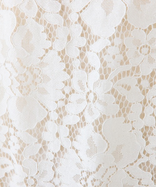 PUAL CE CIN（ピュアルセシン）の「フラワーモチーフレースキャミ（キャミソール・レディース・ブラック/アイボリー・FREE）」の4枚目の写真