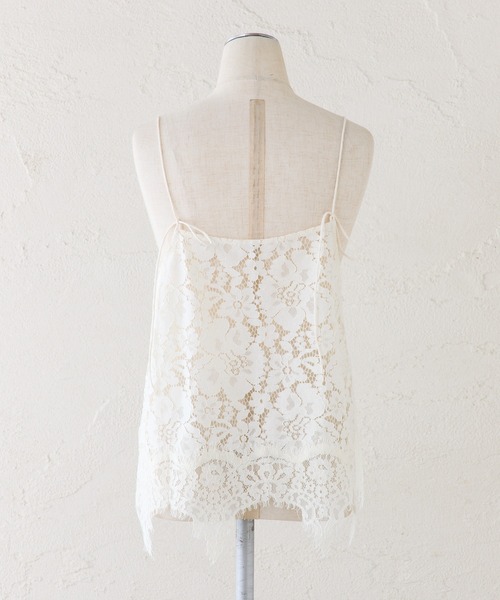PUAL CE CIN（ピュアルセシン）の「フラワーモチーフレースキャミ（キャミソール・レディース・ブラック/アイボリー・FREE）」の8枚目の写真