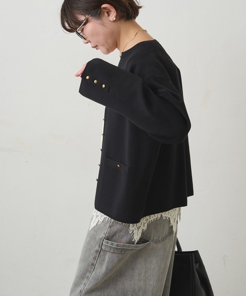 PUAL CE CIN（ピュアルセシン）の「フラワーモチーフレースキャミ（キャミソール・レディース・ブラック/アイボリー・FREE）」の22枚目の写真