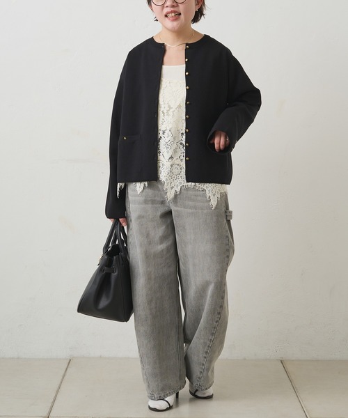 PUAL CE CIN（ピュアルセシン）の「フラワーモチーフレースキャミ（キャミソール・レディース・ブラック/アイボリー・FREE）」の20枚目の写真