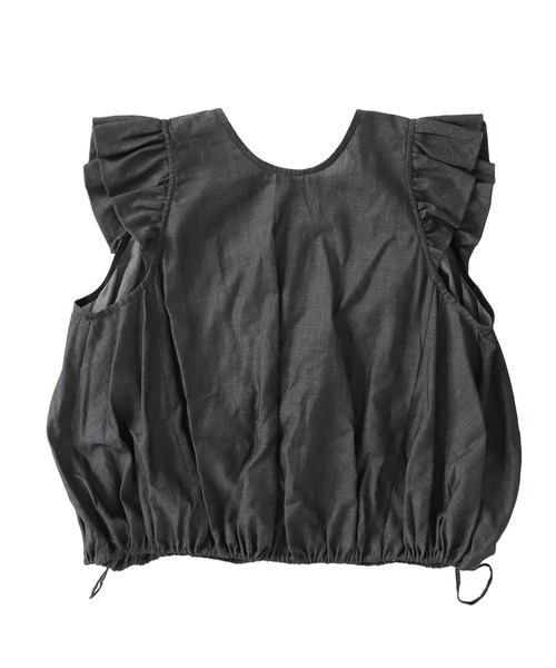 DRESSLAVE(ドレスレイブ)の「raffle bubble blouse(ラッフルバブルブラウス)(シャツ/ブラウス・レディース・ブラック/ネイビー・38)」の2枚目の写真