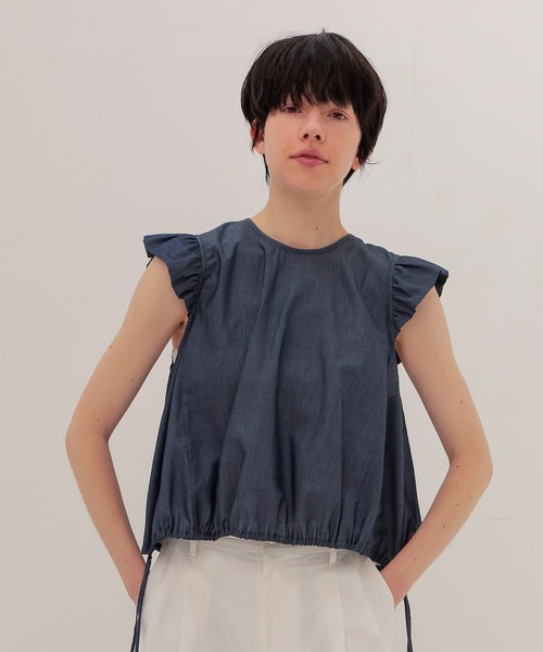 DRESSLAVE(ドレスレイブ)の「raffle bubble blouse(ラッフルバブルブラウス)(シャツ/ブラウス・レディース・ブラック/ネイビー・38)」の3枚目の写真